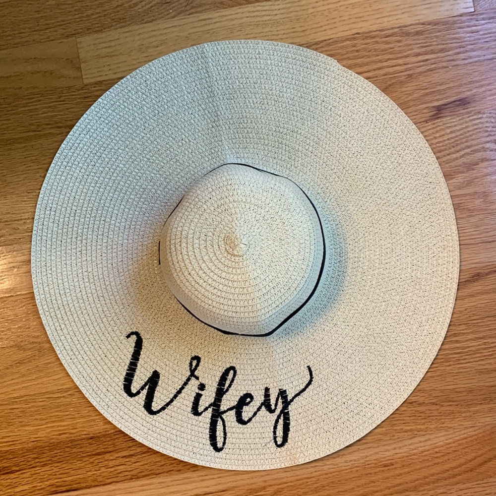 Wifey Honeymoon Beach Hat - Floppy Sun Hat, Bridal Accessories